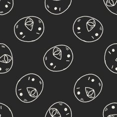 Doodle Bird seamless pattern background N4