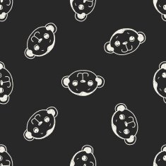 Doodle Monkey seamless pattern background