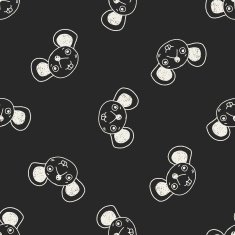 Doodle Mouse seamless pattern background N2