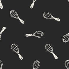 Doodle Whisk seamless pattern background N3