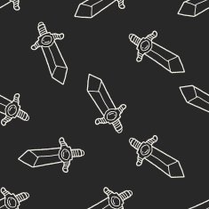 Doodle Sword seamless pattern background