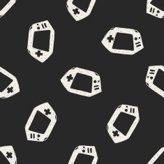 Doodle Consoles seamless pattern background N2