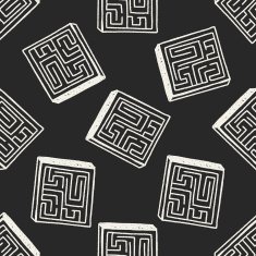 Doodle Maze seamless pattern background