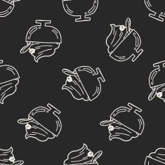 Doodle Icecream seamless pattern background