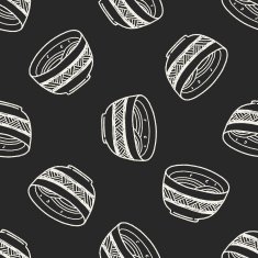 Doodle Noodle seamless pattern background N9