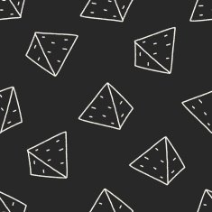 Doodle pyramid seamless pattern background N4