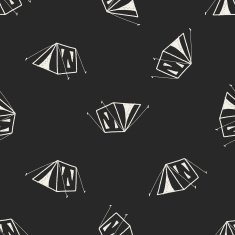 doodle tent seamless pattern background N3