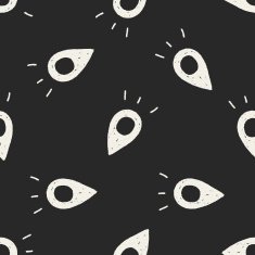 doodle subject seamless pattern background