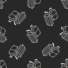 doodle trunk seamless pattern background
