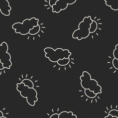 doodle sun seamless pattern background N8