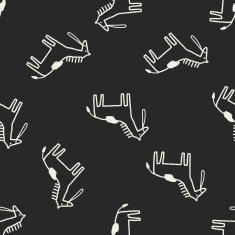 doodle horse seamless pattern background