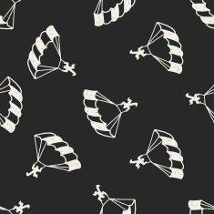 doodle parachute seamless pattern background