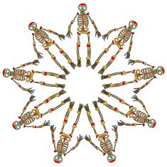 skeleton vector pattern