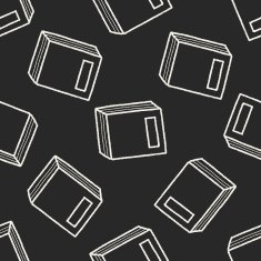 doodle book seamless pattern background N7