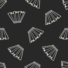doodle pleated skirt seamless pattern background