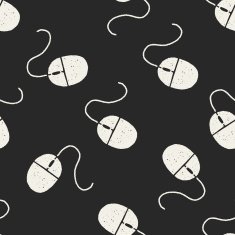 Doodle Mouse seamless pattern background N3