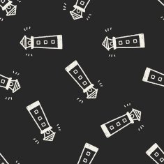 doodle house seamless pattern background N7