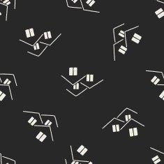 doodle house seamless pattern background N13