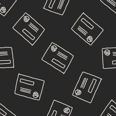 doodle postcard seamless pattern background