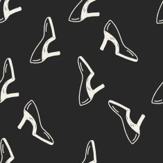 Doodle High-heeled shoes seamless pattern background