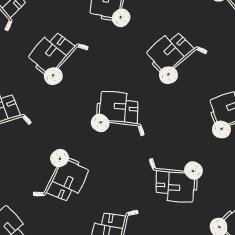 Doodle carts seamless pattern background