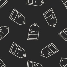 doodle tag seamless pattern background N5