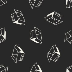 Doodle Box seamless pattern background N3