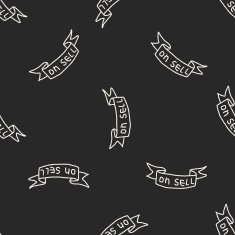 Doodle Sell seamless pattern background