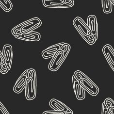 Doodle Paperclip seamless pattern background