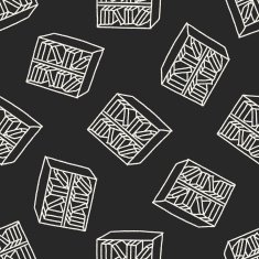 Doodle Bookcase seamless pattern background