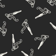 Doodle Brush seamless pattern background N4