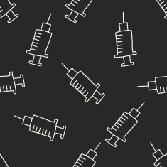 doodle syringes seamless pattern background N4