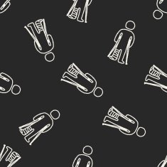 Doodle Injuries seamless pattern background