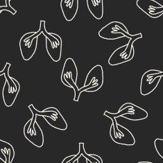 Doodle Lung seamless pattern background N3