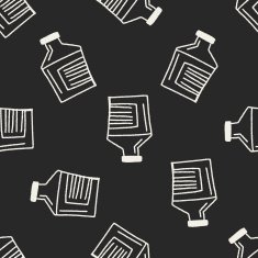 Doodle Gallipot seamless pattern background N2