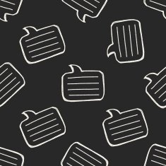 Doodle Dialog seamless pattern background N3