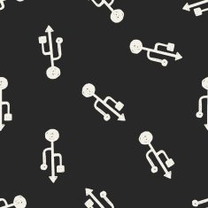 Doodle Link seamless pattern background N10