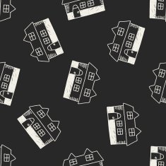 doodle house seamless pattern background N27