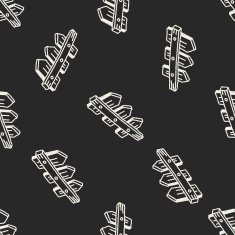 Doodle Fences seamless pattern background