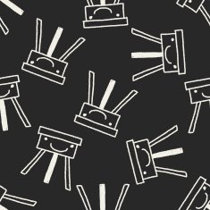 doodle table seamless pattern background