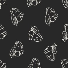 doodle celebrate dinner seamless pattern background