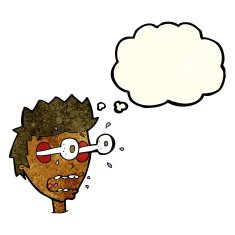 cartoon surprised man with eyes popping out thought bubble N3