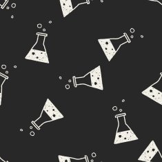 doodle chemistry seamless pattern background N2
