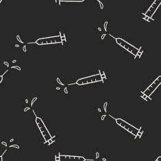 doodle syringes seamless pattern background N5