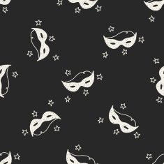 doodle mask seamless pattern background N5