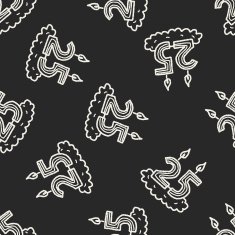 doodle candle seamless pattern background N3