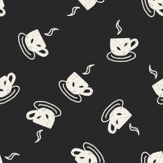 Doodle Tea seamless pattern background N2