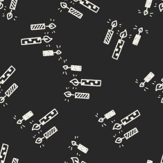 doodle candle seamless pattern background N4