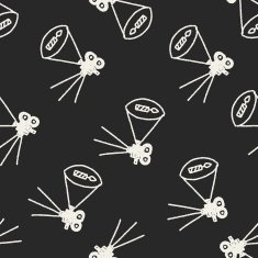 doodle camera seamless pattern background N12