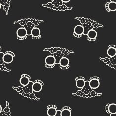 doodle mask seamless pattern background N6